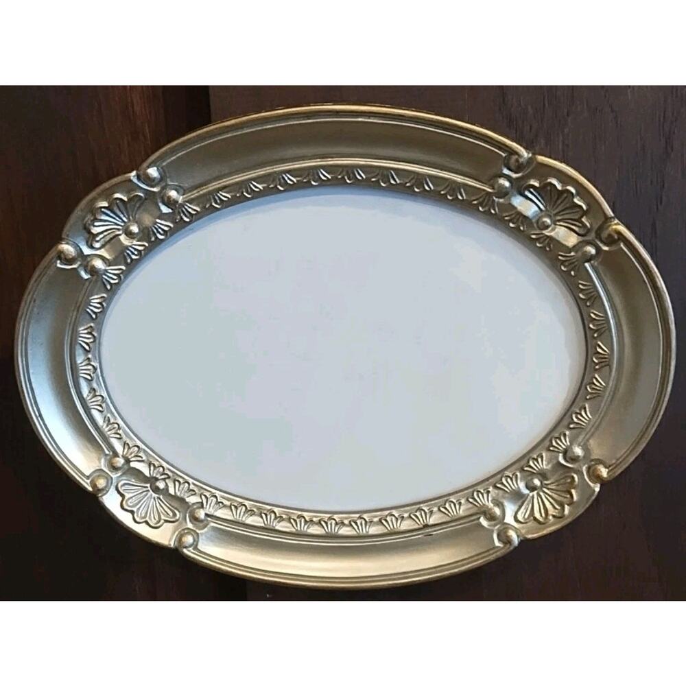 Ornate Easel Photo Picture Frame Silver & Gold Romantic Cottage 5x7 in VINTAGE
